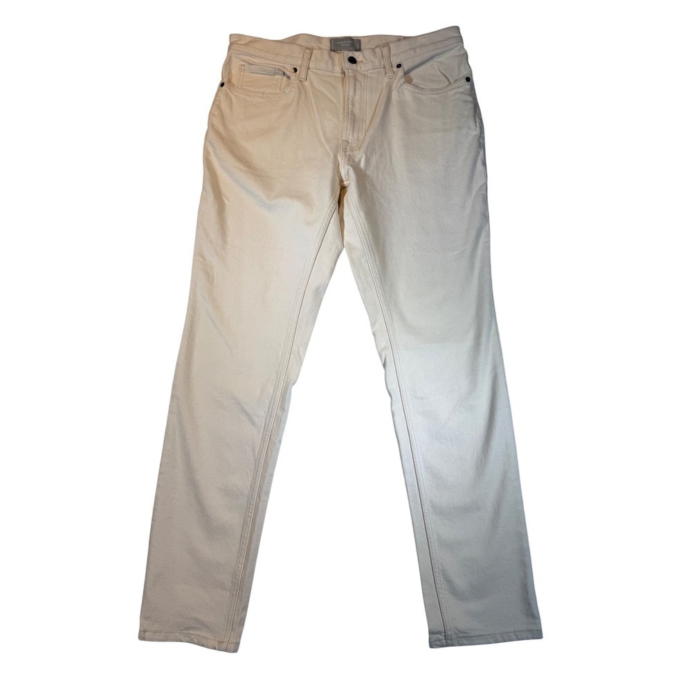 EVERLANE The Slim Fit Jean Organic Cotton Cream Mens 34x32